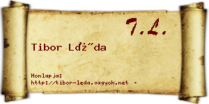 Tibor Léda névjegykártya